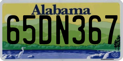 AL license plate 65DN367