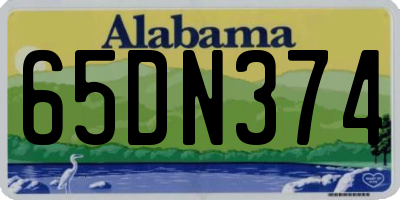 AL license plate 65DN374