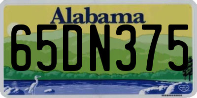 AL license plate 65DN375