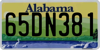 AL license plate 65DN381