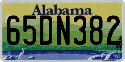 AL license plate 65DN382