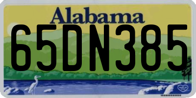 AL license plate 65DN385