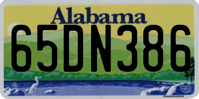 AL license plate 65DN386