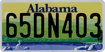 AL license plate 65DN403