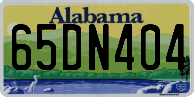 AL license plate 65DN404