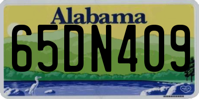 AL license plate 65DN409