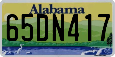 AL license plate 65DN417