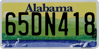 AL license plate 65DN418
