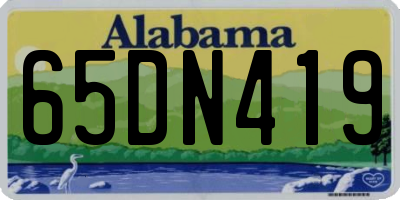 AL license plate 65DN419
