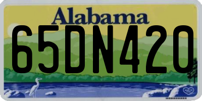 AL license plate 65DN420
