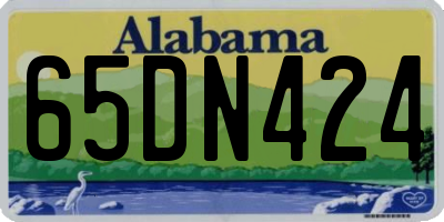 AL license plate 65DN424