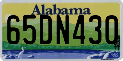 AL license plate 65DN430