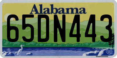 AL license plate 65DN443