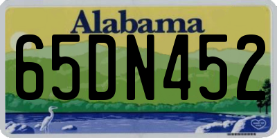 AL license plate 65DN452