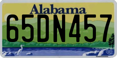 AL license plate 65DN457
