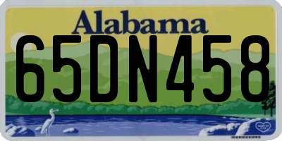 AL license plate 65DN458