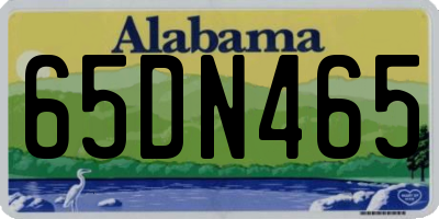 AL license plate 65DN465