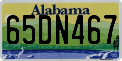 AL license plate 65DN467