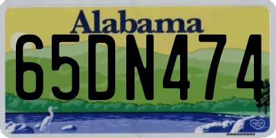 AL license plate 65DN474