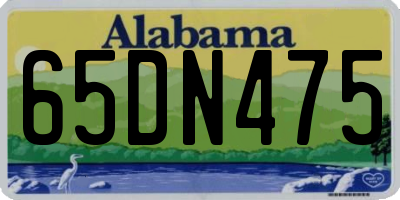 AL license plate 65DN475