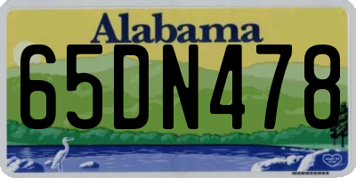 AL license plate 65DN478