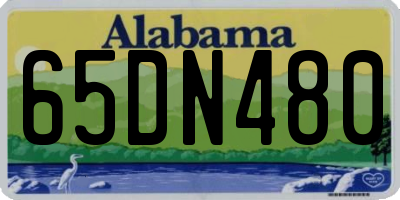 AL license plate 65DN480