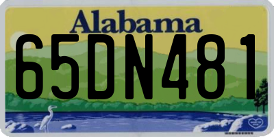 AL license plate 65DN481