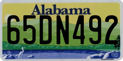 AL license plate 65DN492
