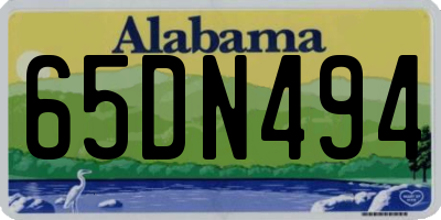 AL license plate 65DN494