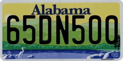 AL license plate 65DN500