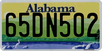 AL license plate 65DN502