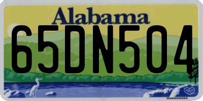 AL license plate 65DN504