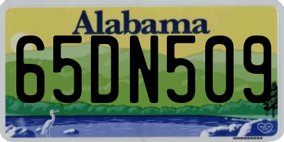 AL license plate 65DN509