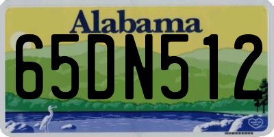 AL license plate 65DN512