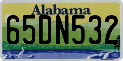 AL license plate 65DN532