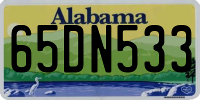 AL license plate 65DN533