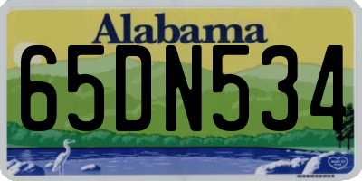 AL license plate 65DN534