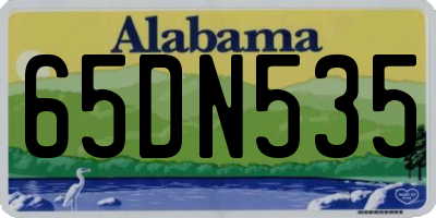 AL license plate 65DN535