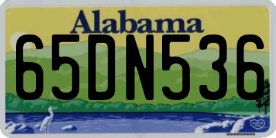 AL license plate 65DN536