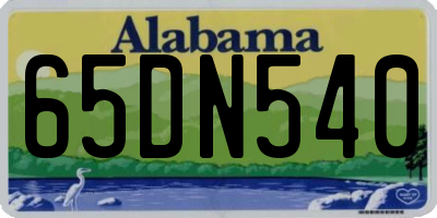 AL license plate 65DN540