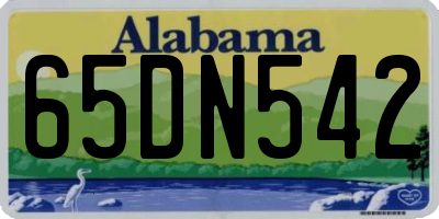 AL license plate 65DN542