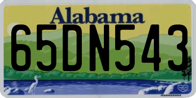 AL license plate 65DN543