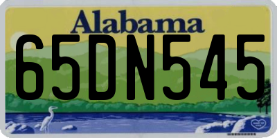 AL license plate 65DN545