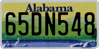 AL license plate 65DN548