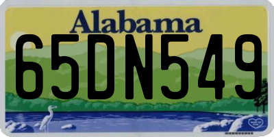 AL license plate 65DN549