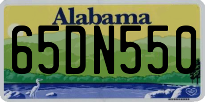 AL license plate 65DN550