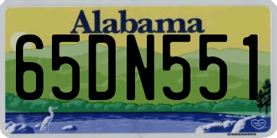 AL license plate 65DN551