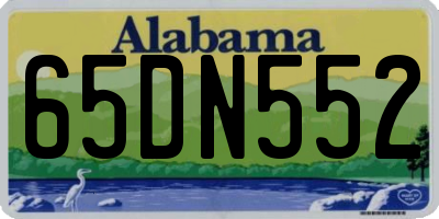 AL license plate 65DN552