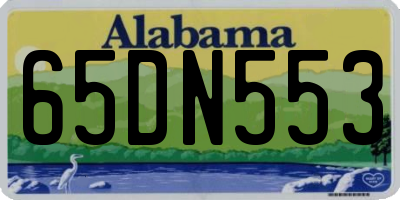 AL license plate 65DN553