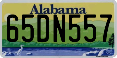 AL license plate 65DN557